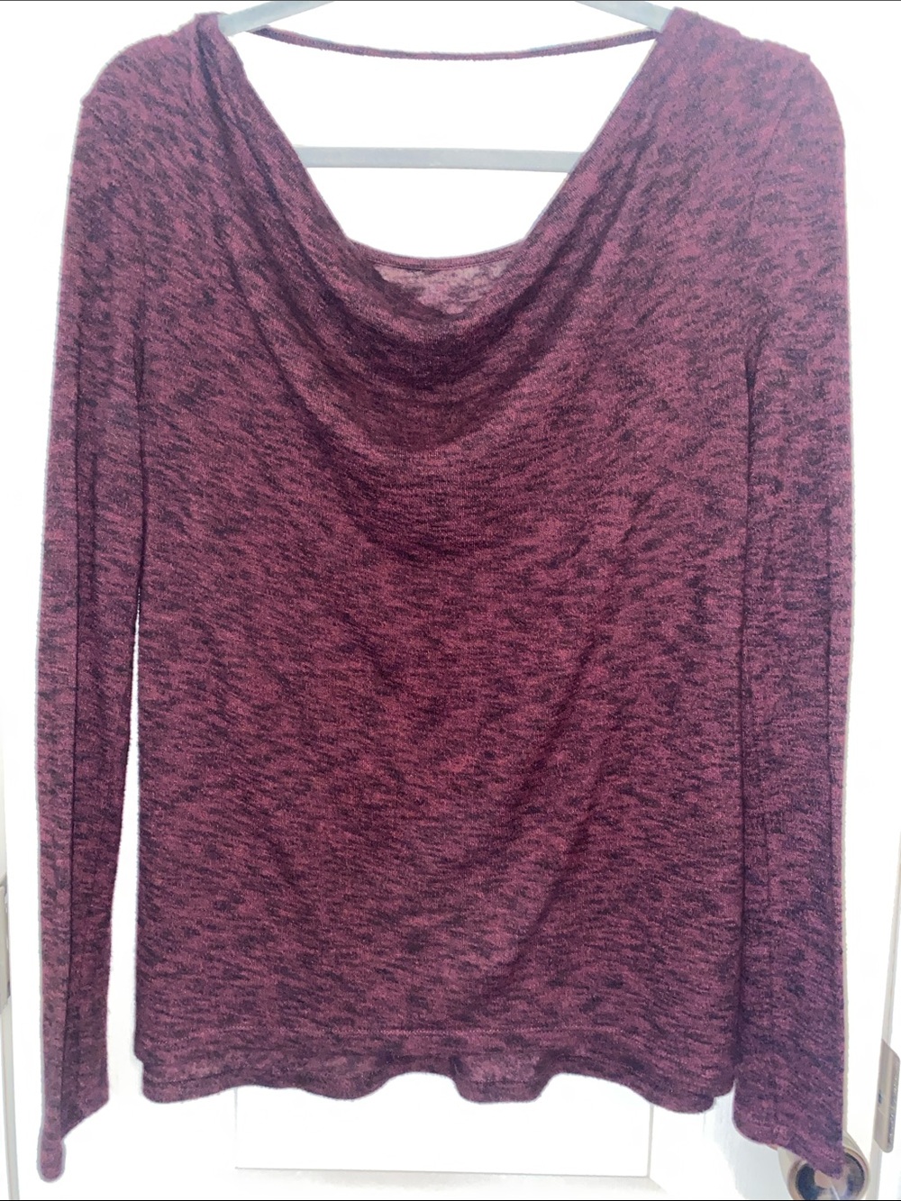 AEO Drape-Neck Long Sleeve Top